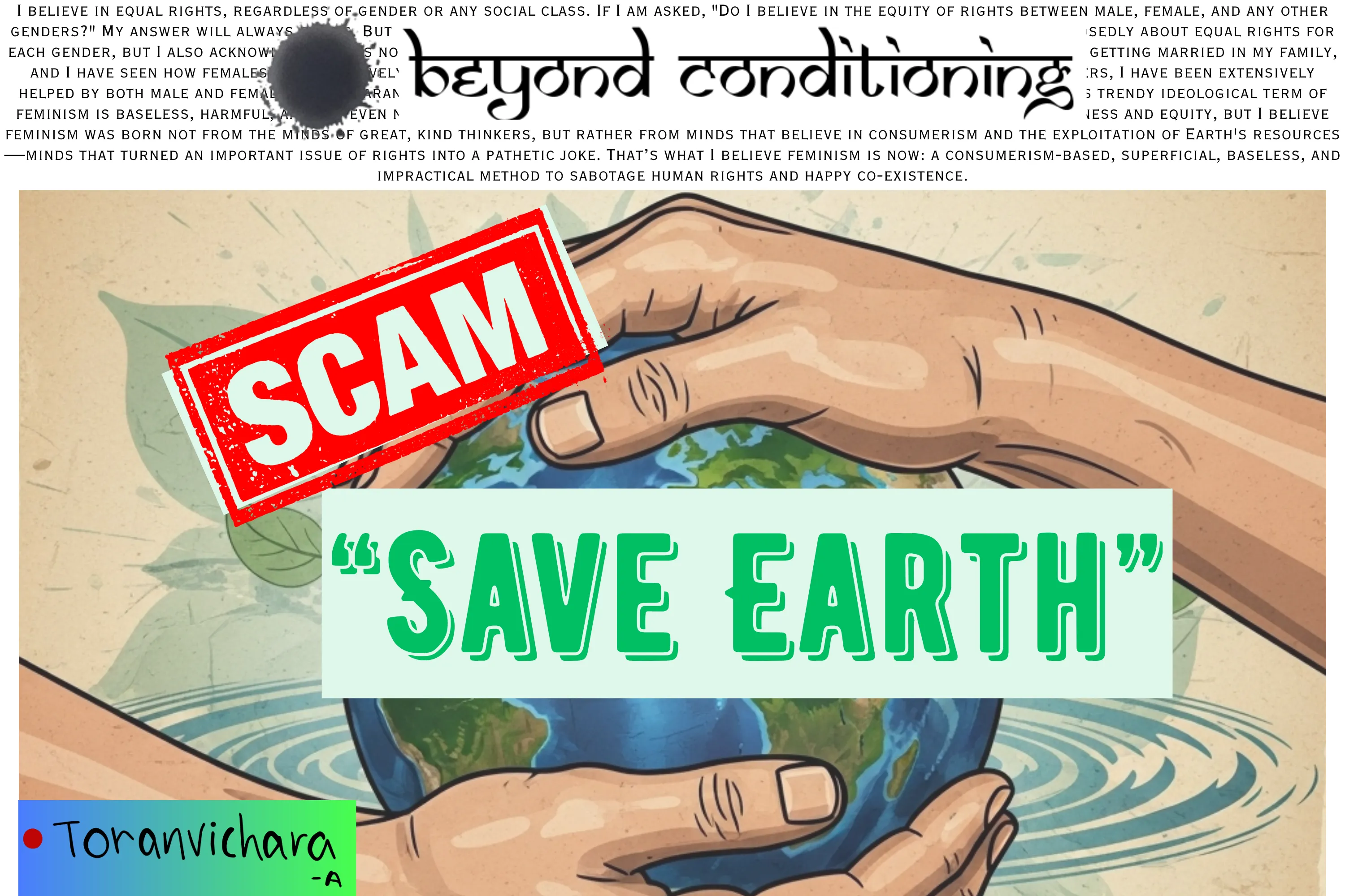 'Save Earth' Is A Scam ~ Toranvichara